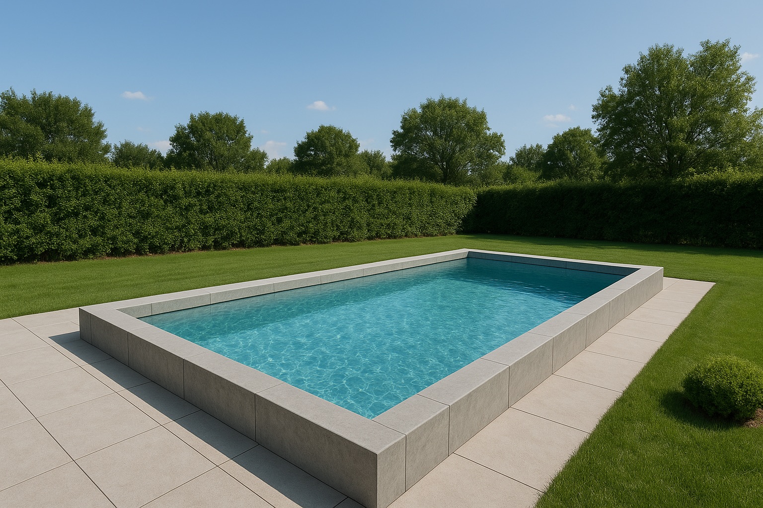 Construction piscine béton armé sur mesure