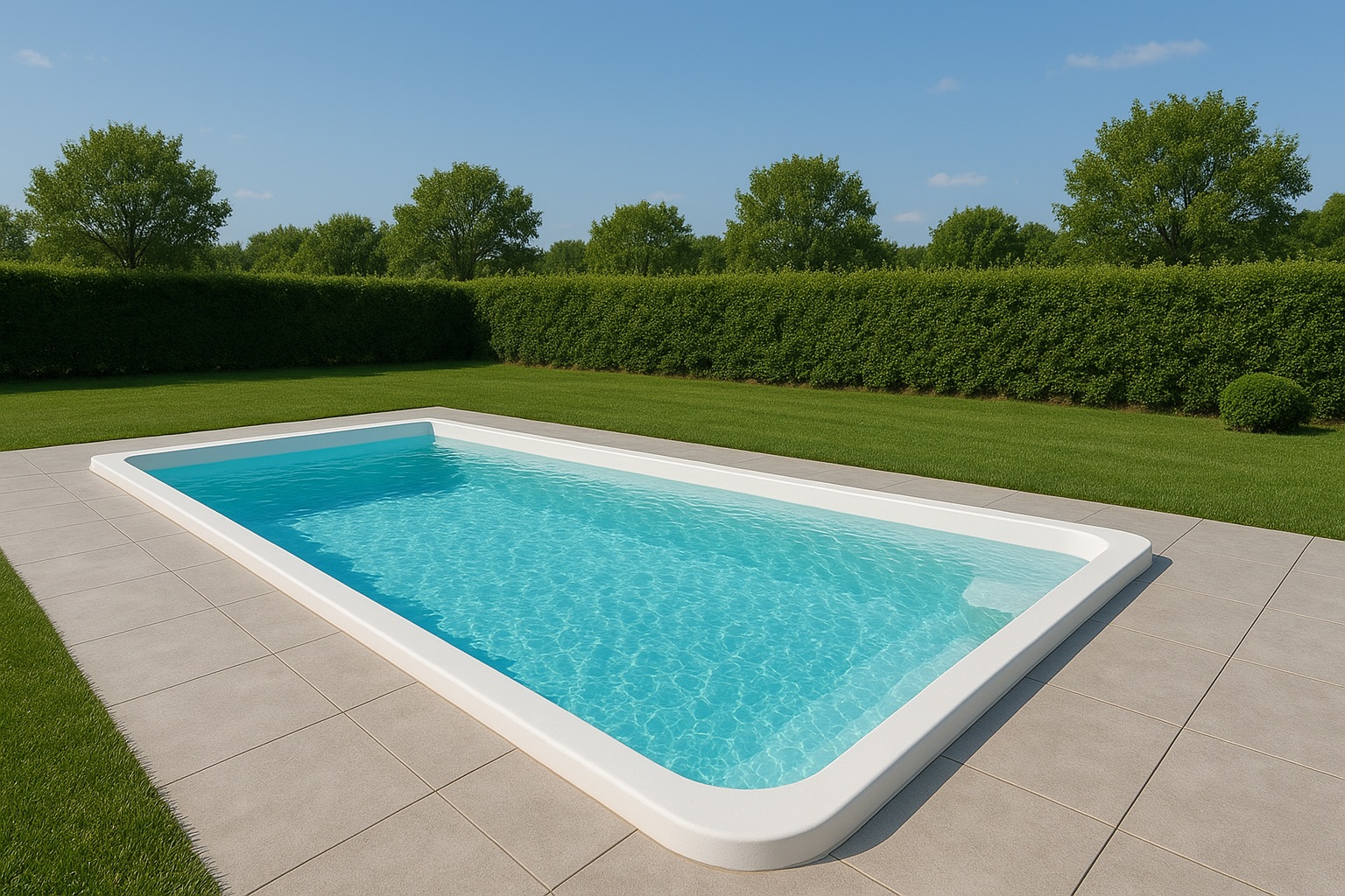 Piscine coque polyester design